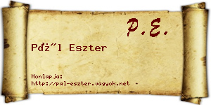 Pál Eszter névjegykártya
