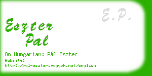 eszter pal business card