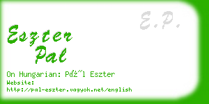 eszter pal business card